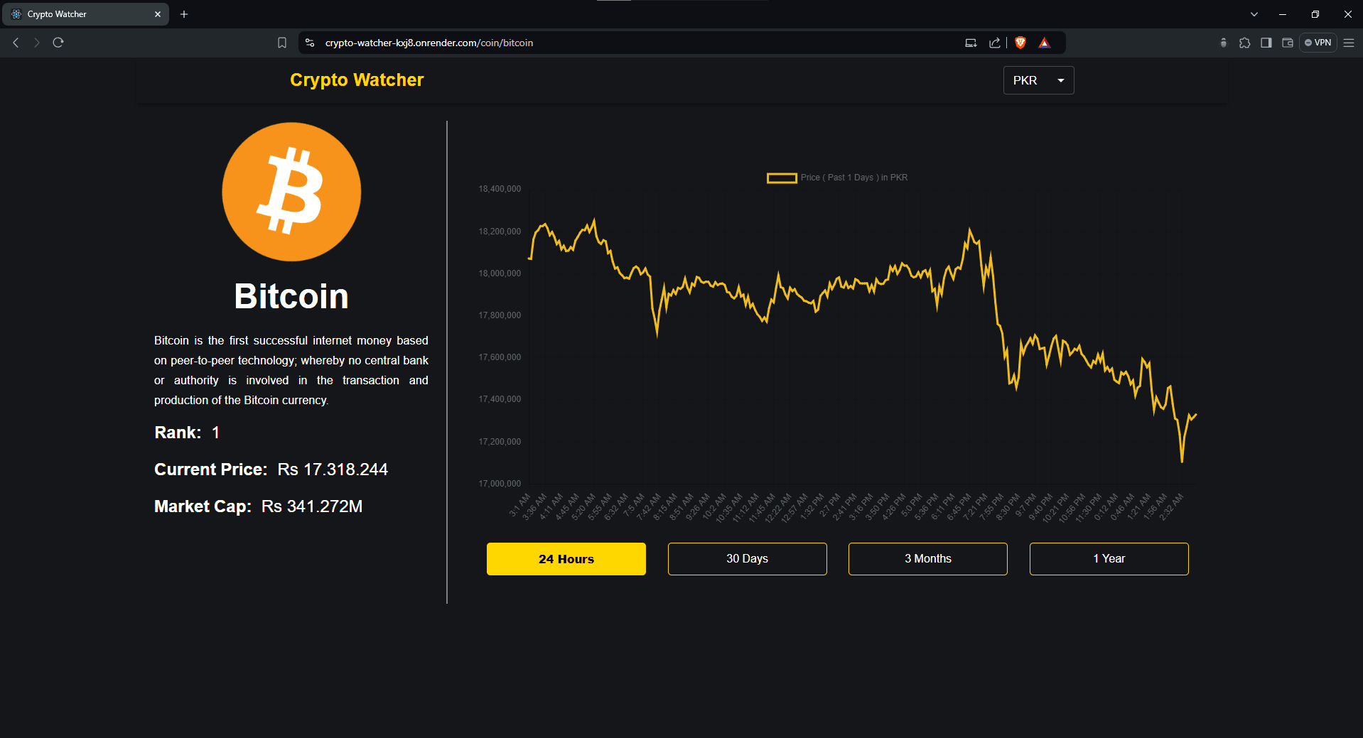 CRYPTO WATCHER screenshot 2