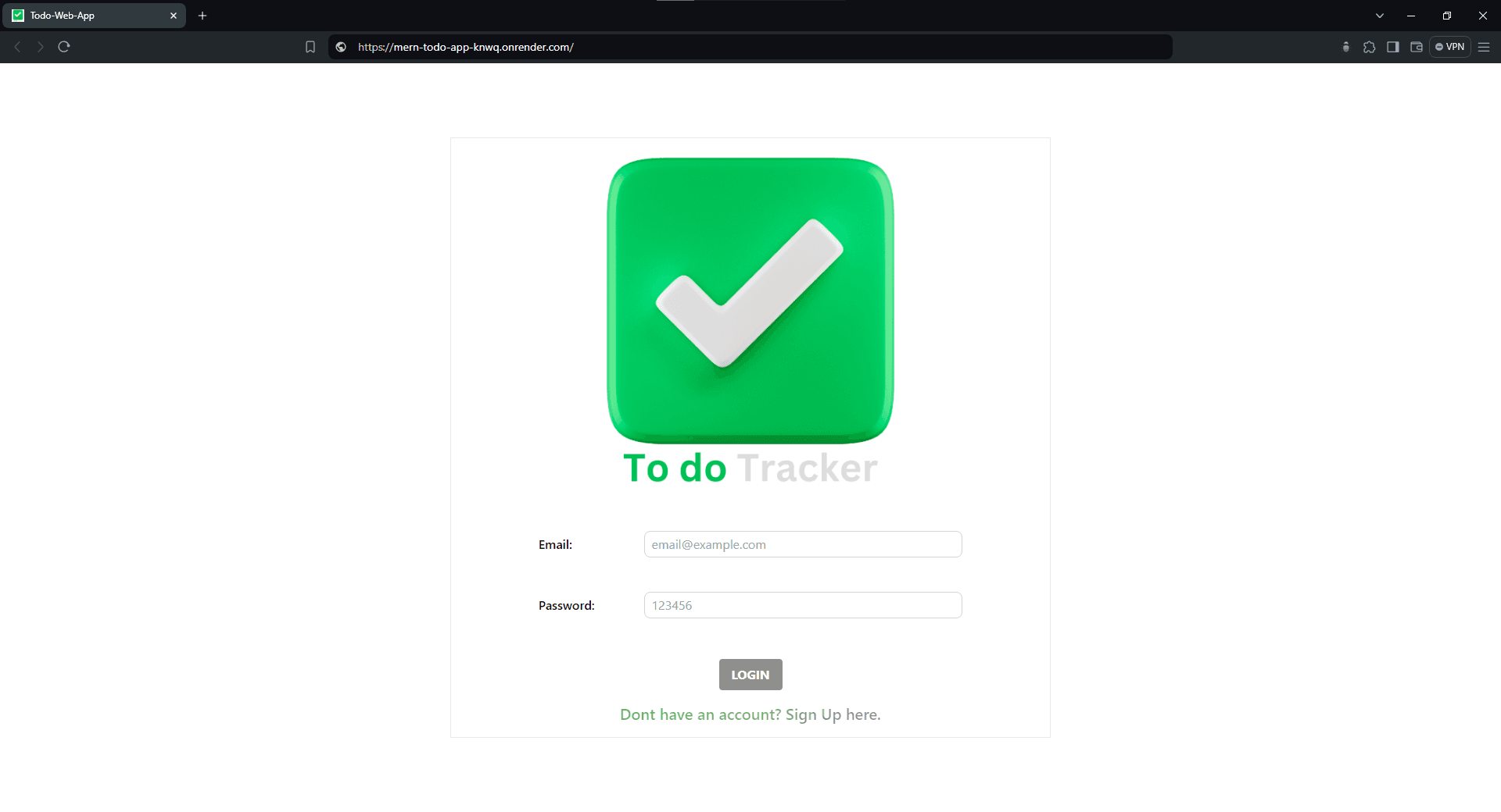 Todo Tracker screenshot 1