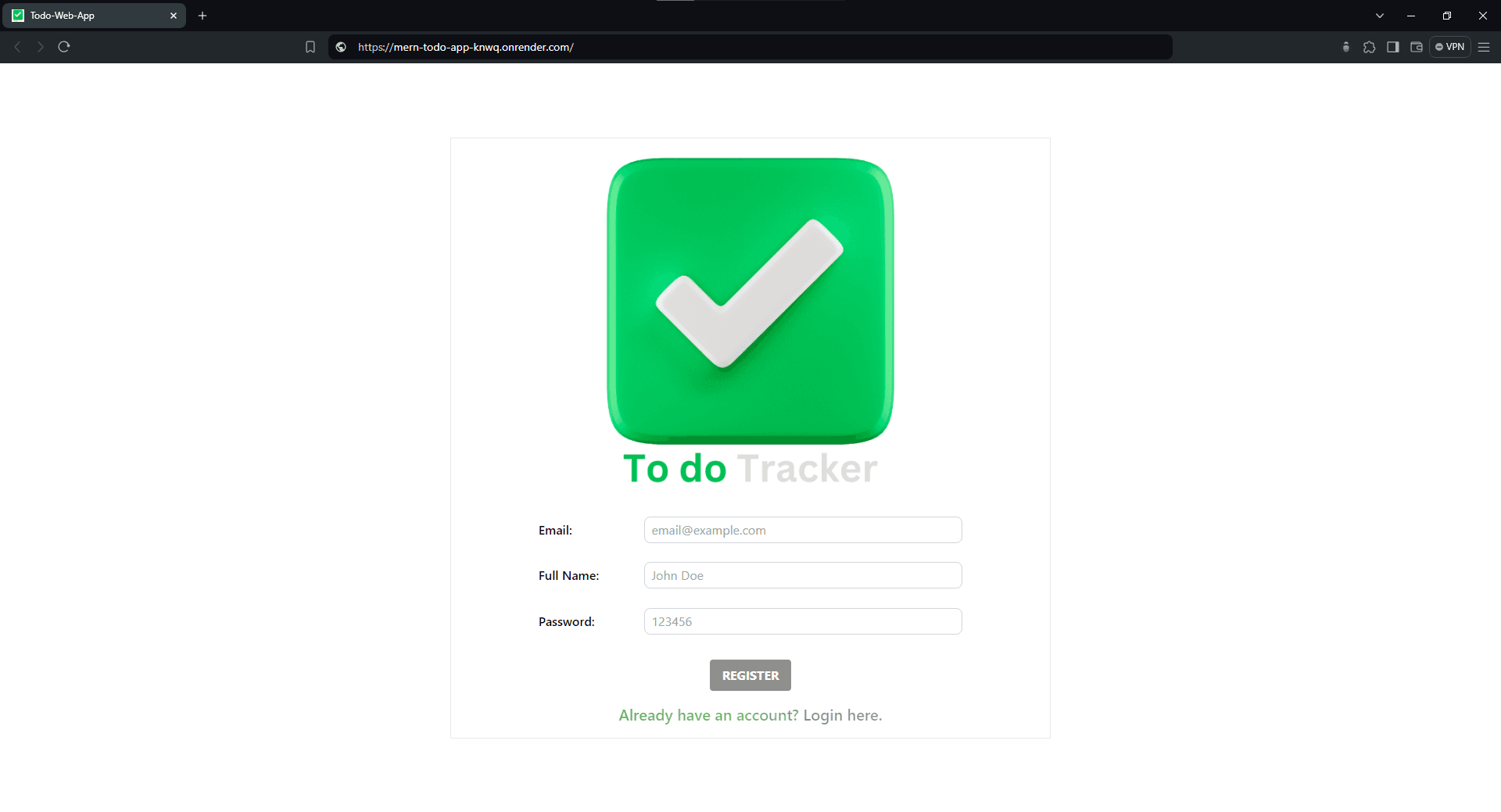 Todo Tracker screenshot 2